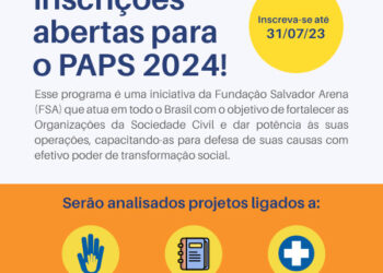 Fundação recebe inscrições para edital que destinará até R$ 380 mil para projetos sociais até 25/07