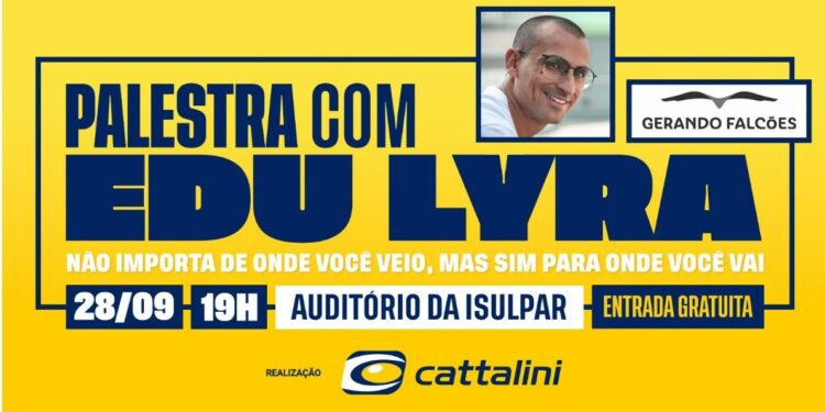 Paranaguá recebe palestra gratuita com Edu Lyra, empreendedor premiado e CEO do Instituto Gerando Falcões