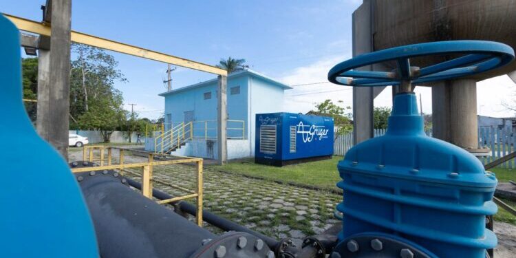 Gerador de energia em estação elevatória | Foto: André Thiago/Sanepar