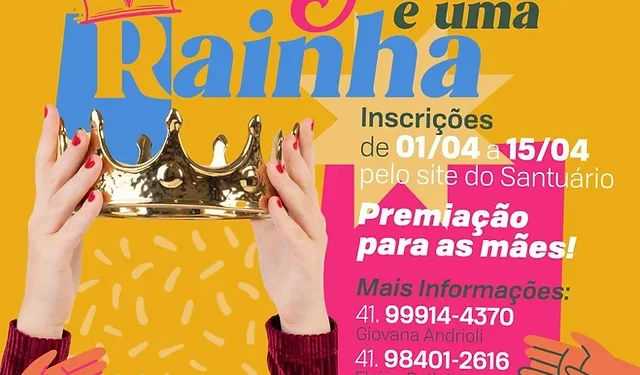 1ª Festa das Mães acontece entre os dias 09 e 12 de maio no Santuário do Rocio
