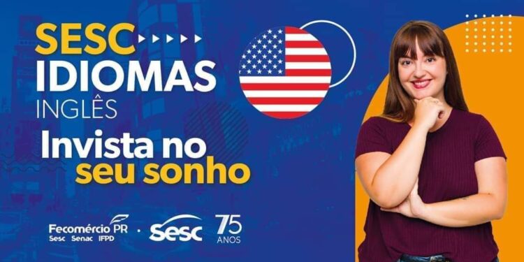 Curso gratuito de Inglês no Sesc Paranaguá