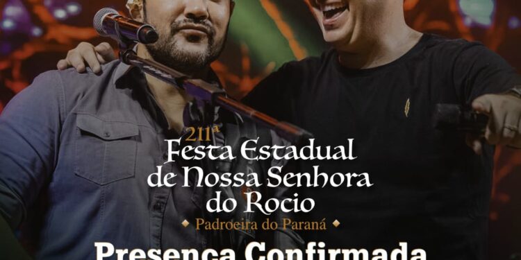 Dupla João Bosco e Vinícius vão se apresentar na Festa de Nossa Senhora do Rocio 2024