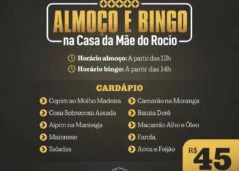 Santuário de Nossa Senhora do Rocio promove almoço e bingo no próximo domingo (20)