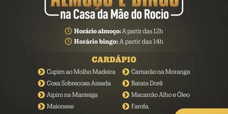 Santuário de Nossa Senhora do Rocio promove almoço e bingo no próximo domingo (20)