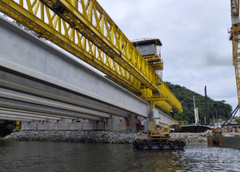 Com avanços na estrutura, Ponte de Guaratuba alcança 35,3% de execução