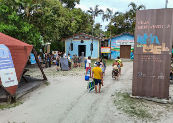 Brincadeira e aprendizado: aula de campo na Ilha do Mel ensina crianças a cuidar da natureza