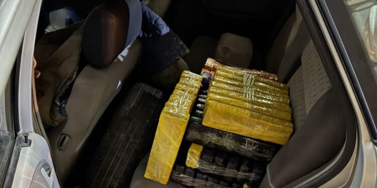 Quase 150 kg de maconha foram apreendidos durante abordagem policial em Guaratuba