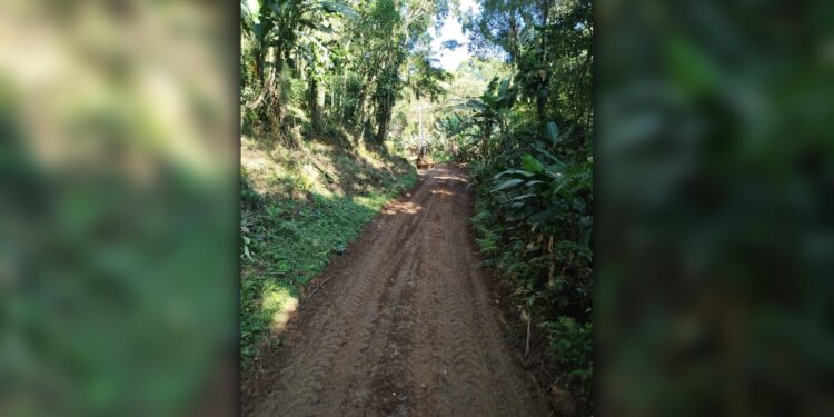 Prefeitura de Antonina realiza manutenção na Estrada do Saivá