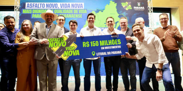 Estado anuncia R$ 150 milhões para pavimentação no Litoral
