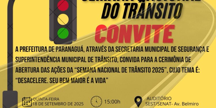 Semana Nacional do Trânsito terá programação em Paranaguá