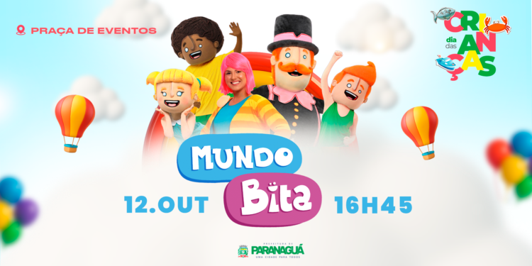 Mundo Bita marcará presença na Festa das Crianças em Paranaguá