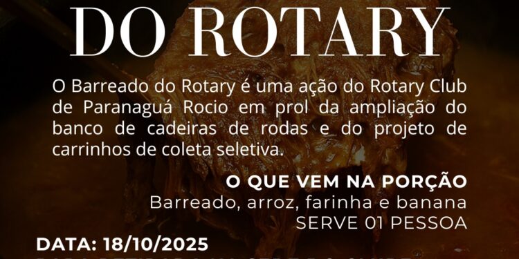 Rotary Club de Paranaguá Rocio promove “Barreado do Rotary” com entregas em toda a cidade