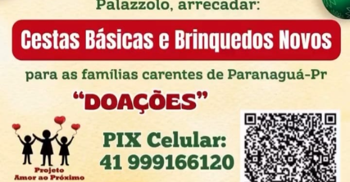 Natal Solidário 2025 arrecada cestas básicas e brinquedos para famílias carentes de Paranaguá