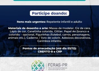 O CRP-PR, em ação conjunta com o FCRAS, está promovendo uma campanha solidária de arrecadação para o município de Rio Bonito do Iguaçu.