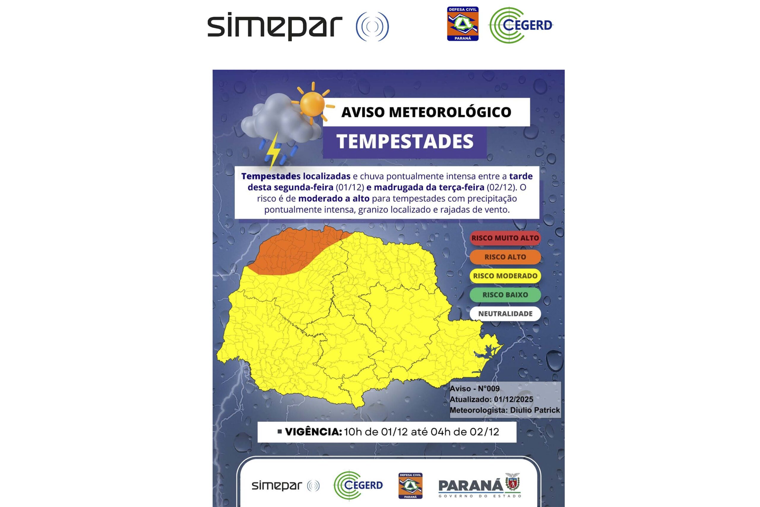 Foto: Divulgação Simepar