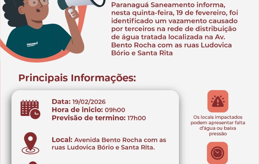 Comunicado importante da Paranaguá Saneamento