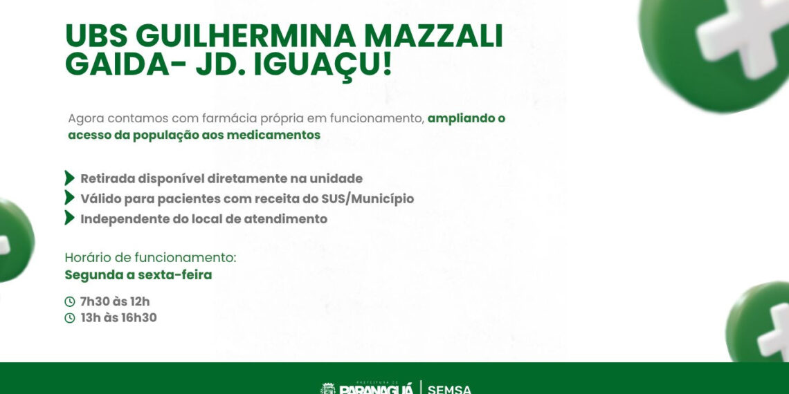 UBS do Jardim Iguaçu passa a contar com farmácia própria para retirada de medicamentos