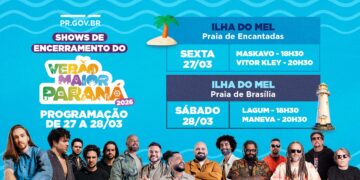 Despedida do Verão Maior Paraná terá shows gratuitos na Ilha do Mel com transporte reforçado