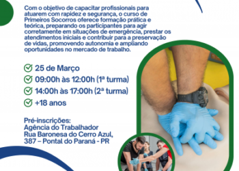 Oportunidade que salva vidas: curso de primeiros socorros é oferecido em Pontal do Paraná