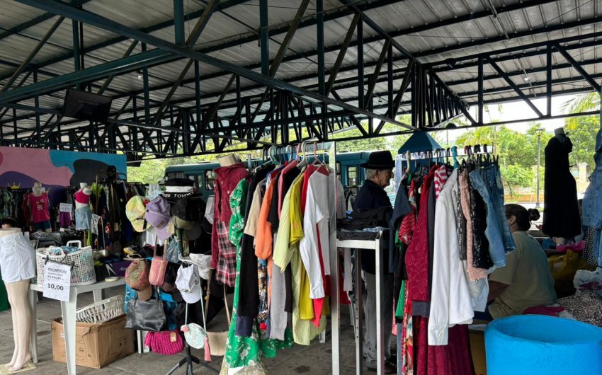 Feira de brechó e empreendedorismo feminino movimenta Terminal Urbano em Paranaguá