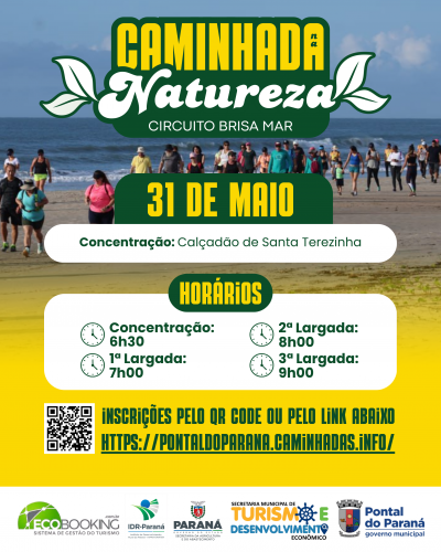 CAMINHADA NA NATUREZA TERÁ PERCURSO DE 10 KM EM PONTAL DO PARANÁ