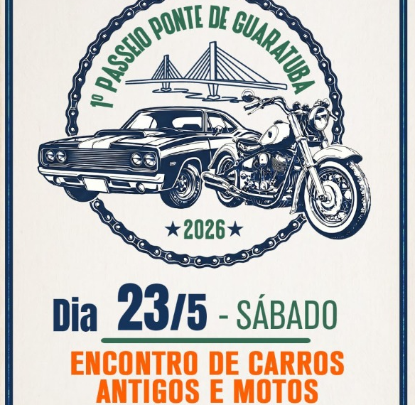 Ponte de Guaratuba vai receber desfile de motos e carros antigos no próximo sábado