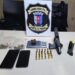 Denúncia de ameaça termina com homem preso com pistola e drogas em Pontal do Paraná