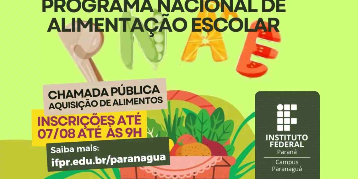 IFPR Campus Paranaguá abre chamada pública para compra de alimentos da agricultura familiar