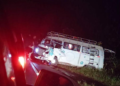 Colisão frontal deixa sete pessoas feridas na divisa entre Guaratuba e Garuva
