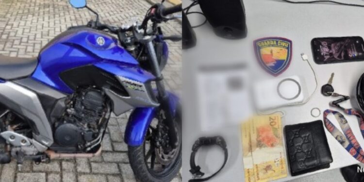Motocicleta com alerta de furto é recuperada pela GCM durante negociação em Paranaguá