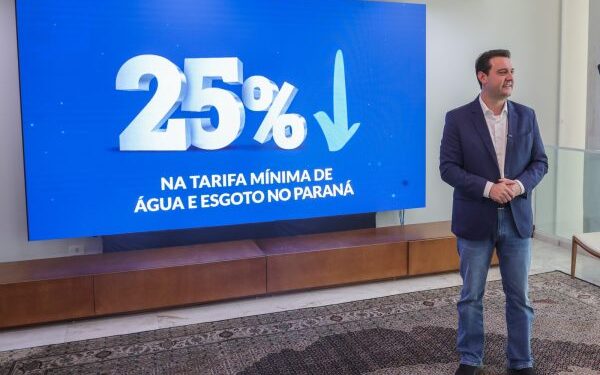 Contas da Sanepar terão desconto de 25% a partir de outubro no Paraná