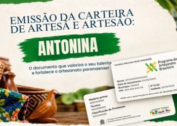 Antonina realiza atendimento para emissão gratuita da Carteira Nacional do Artesão nesta quarta-feira (23)