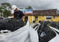 Pontal do Paraná registra retirada de 800 quilos de fiação obsoleta na PR-412