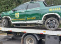 Motorista fica ferido após colisão entre automóvel e caminhonete do Ibama em Guaratuba