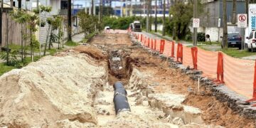 Portos do Paraná avança com obras de pavimentação em concreto em Paranaguá